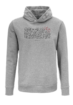 Grau:  Kuschliger Hoodie aus Bio-Baumwolle für Herren [6666]