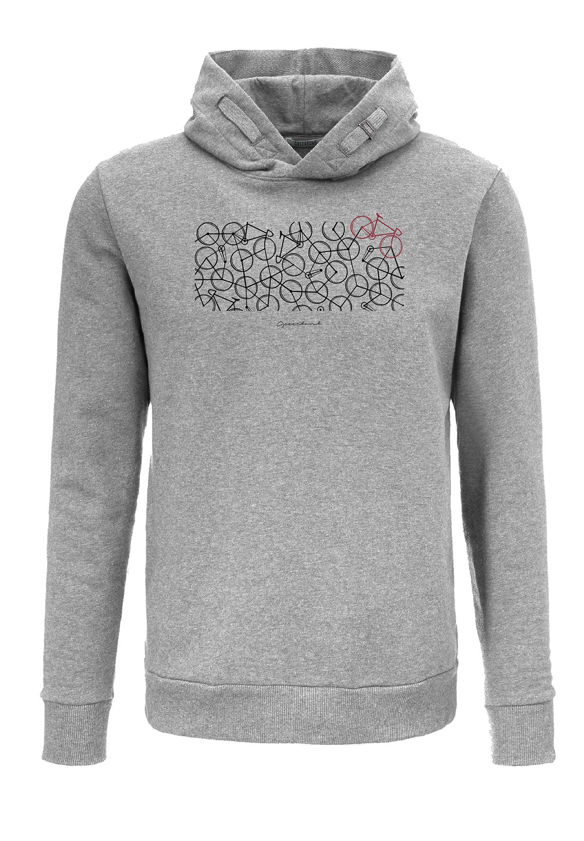 Heather Grey: Kuschliger Hoodie aus Bio-Baumwolle für Herren [6666]