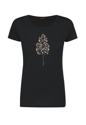 Schwarzer Lässiges T-Shirt aus Bio-Baumwolle für Damen (4)