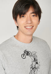 Heather Grey: Gemütliches Sweatshirt aus Bio-Baumwolle für Herren [6726]