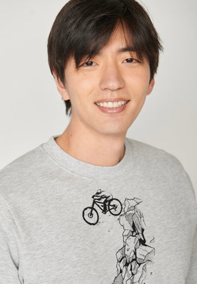 Heather Grey: Gemütliches Sweatshirt aus Bio-Baumwolle für Herren [6726]