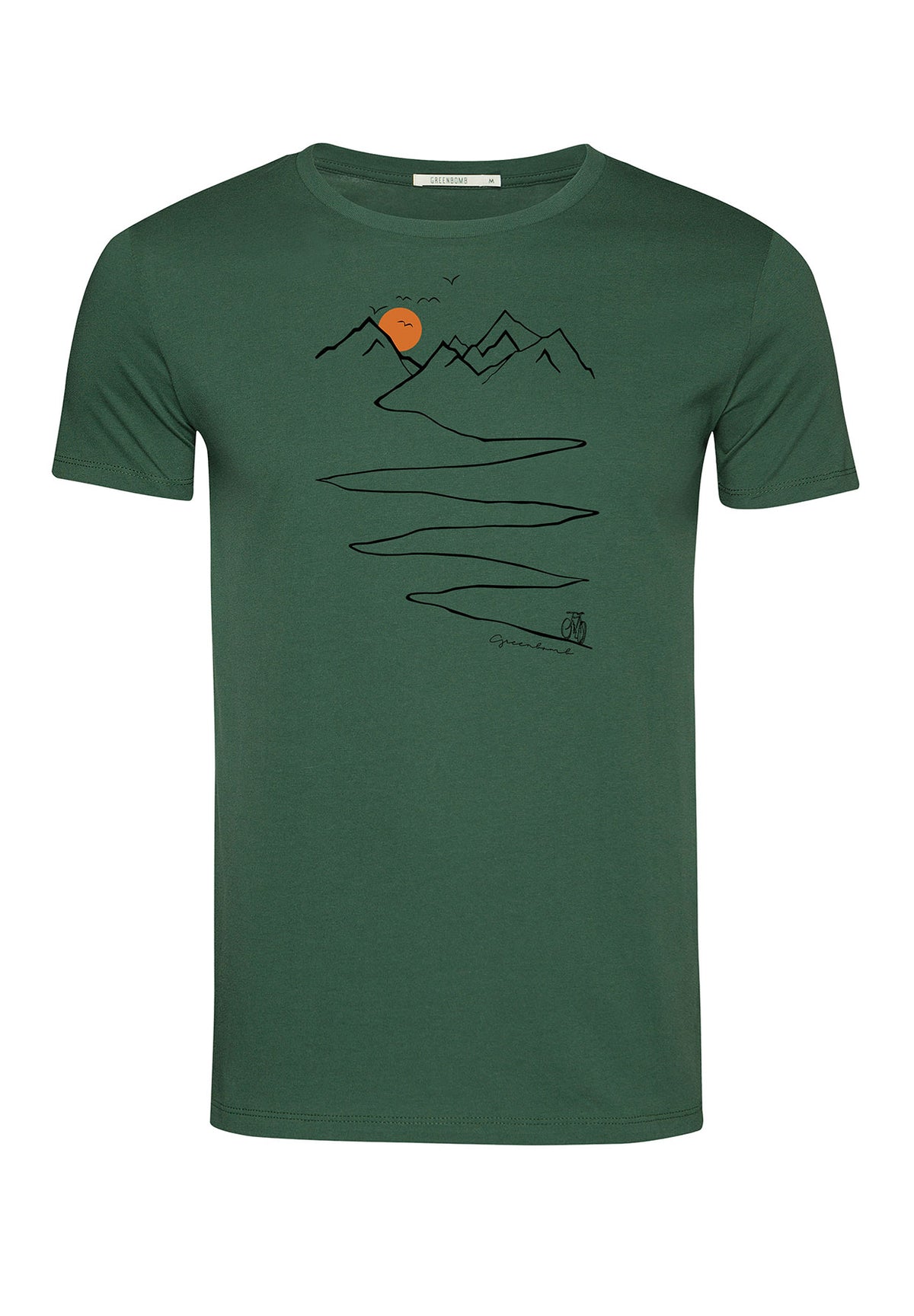 Bottle Green: Sportliches T-Shirt aus Bio-Baumwolle für Herren [6728]