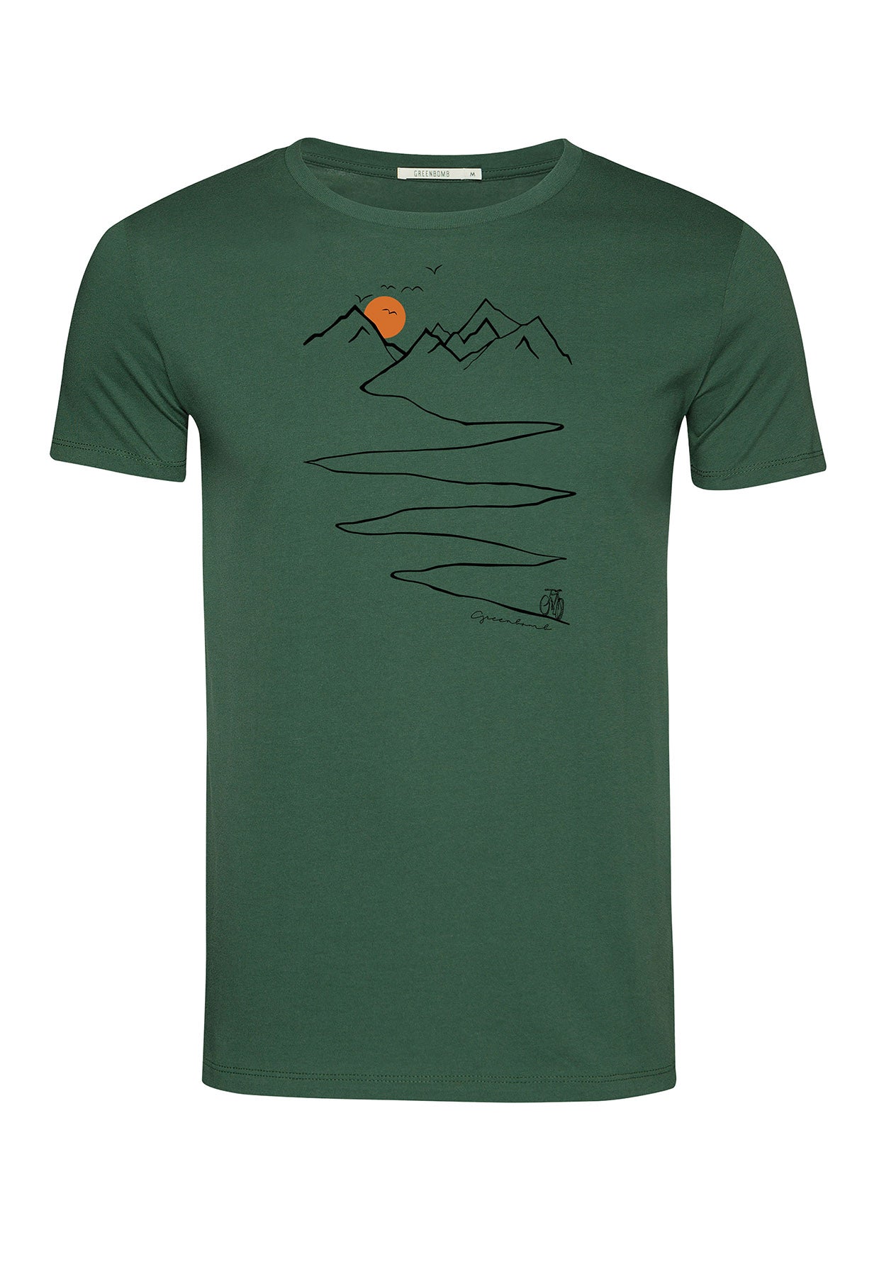 Bottle Green: Sportliches T-Shirt aus Bio-Baumwolle für Herren [6728]