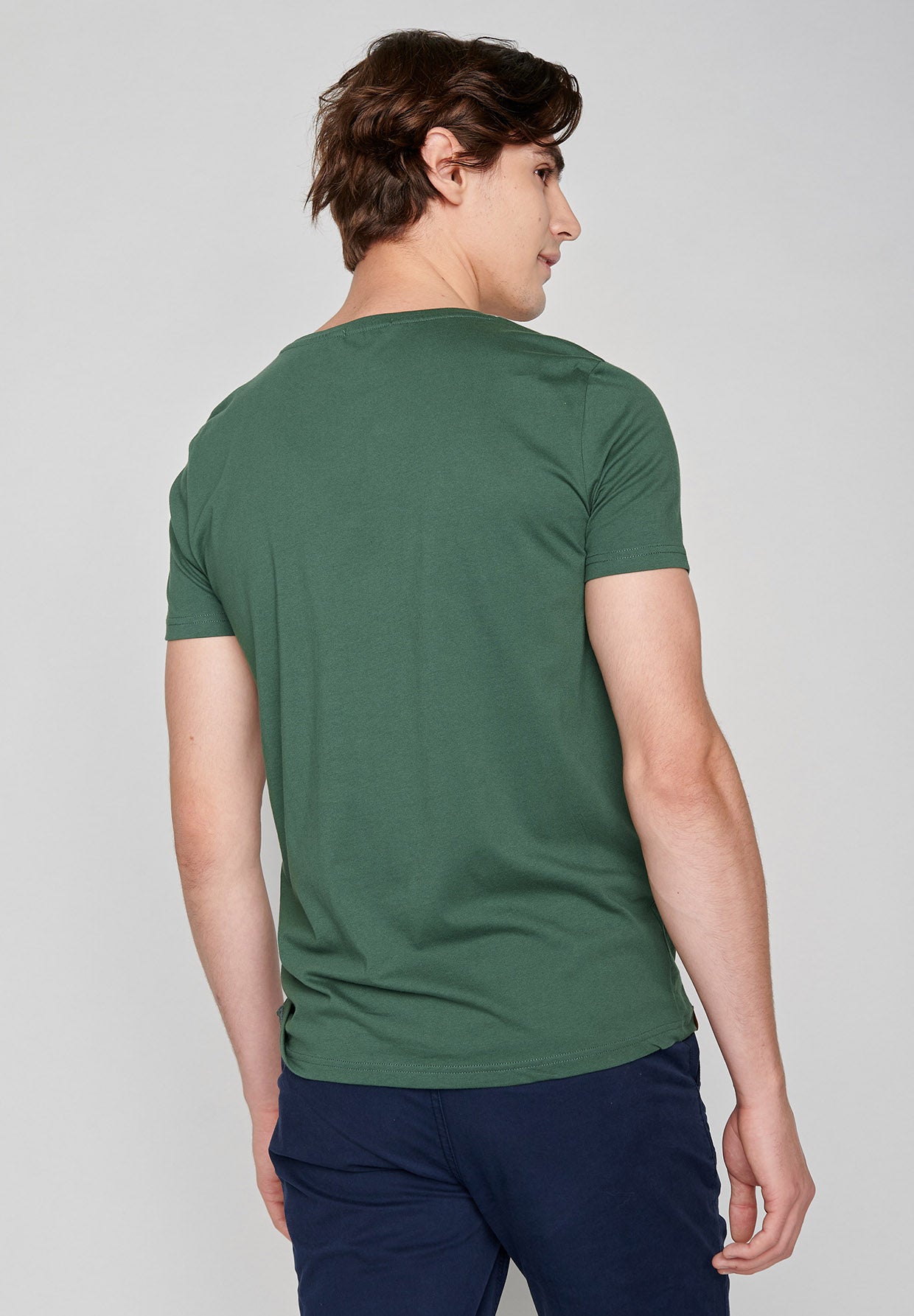 Grün:  Sportliches T-Shirt aus Bio-Baumwolle für Herren [6732]