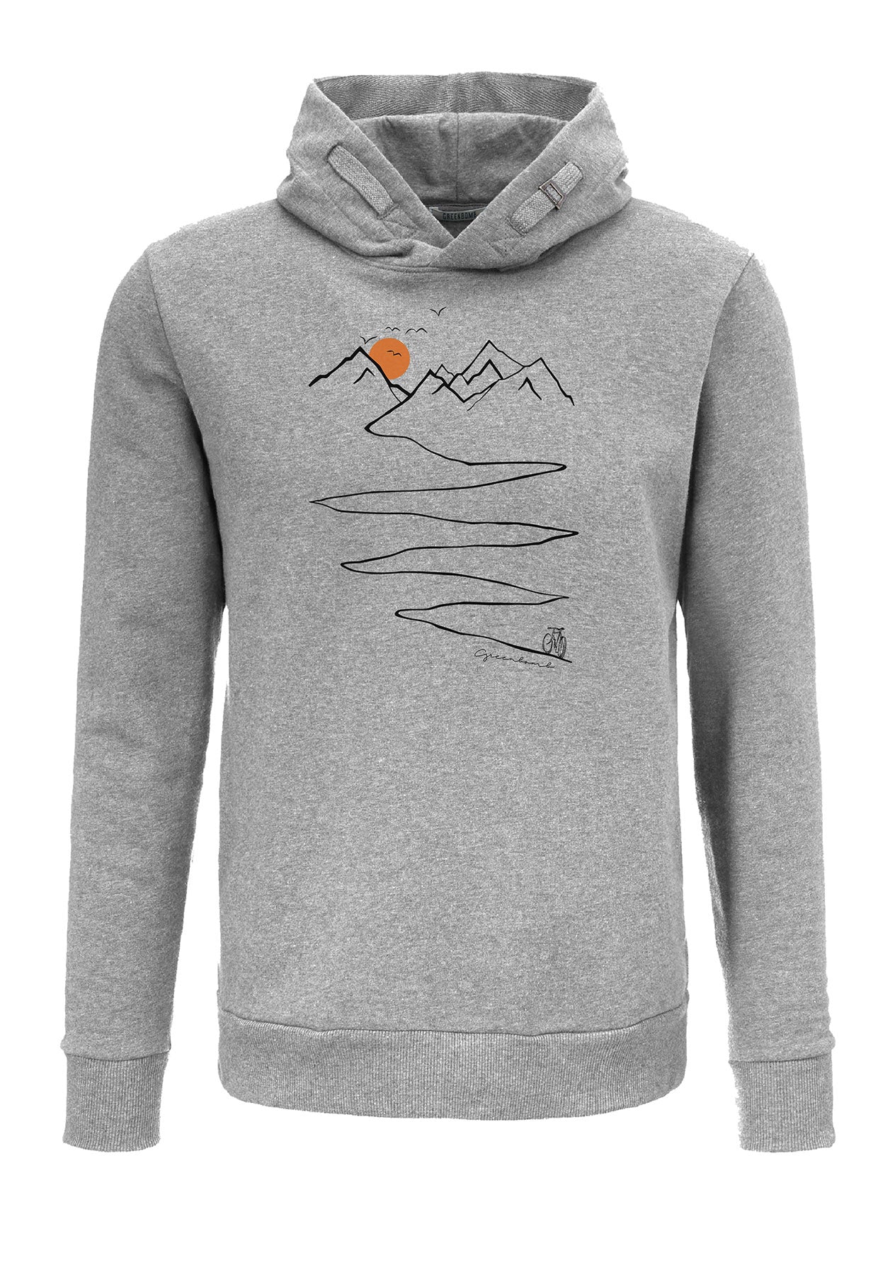 Heather Grey: Kuschliger Hoodie aus Bio-Baumwolle für Herren [6742]