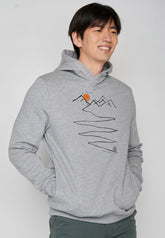 Heather Grey: Kuschliger Hoodie aus Bio-Baumwolle für Herren [6744]