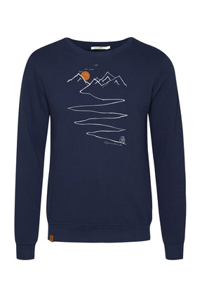 Navy: Gemütliches Sweatshirt aus Bio-Baumwolle für Herren [6747]