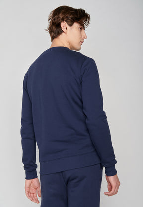Navy: Gemütliches Sweatshirt aus Bio-Baumwolle für Herren [6752]