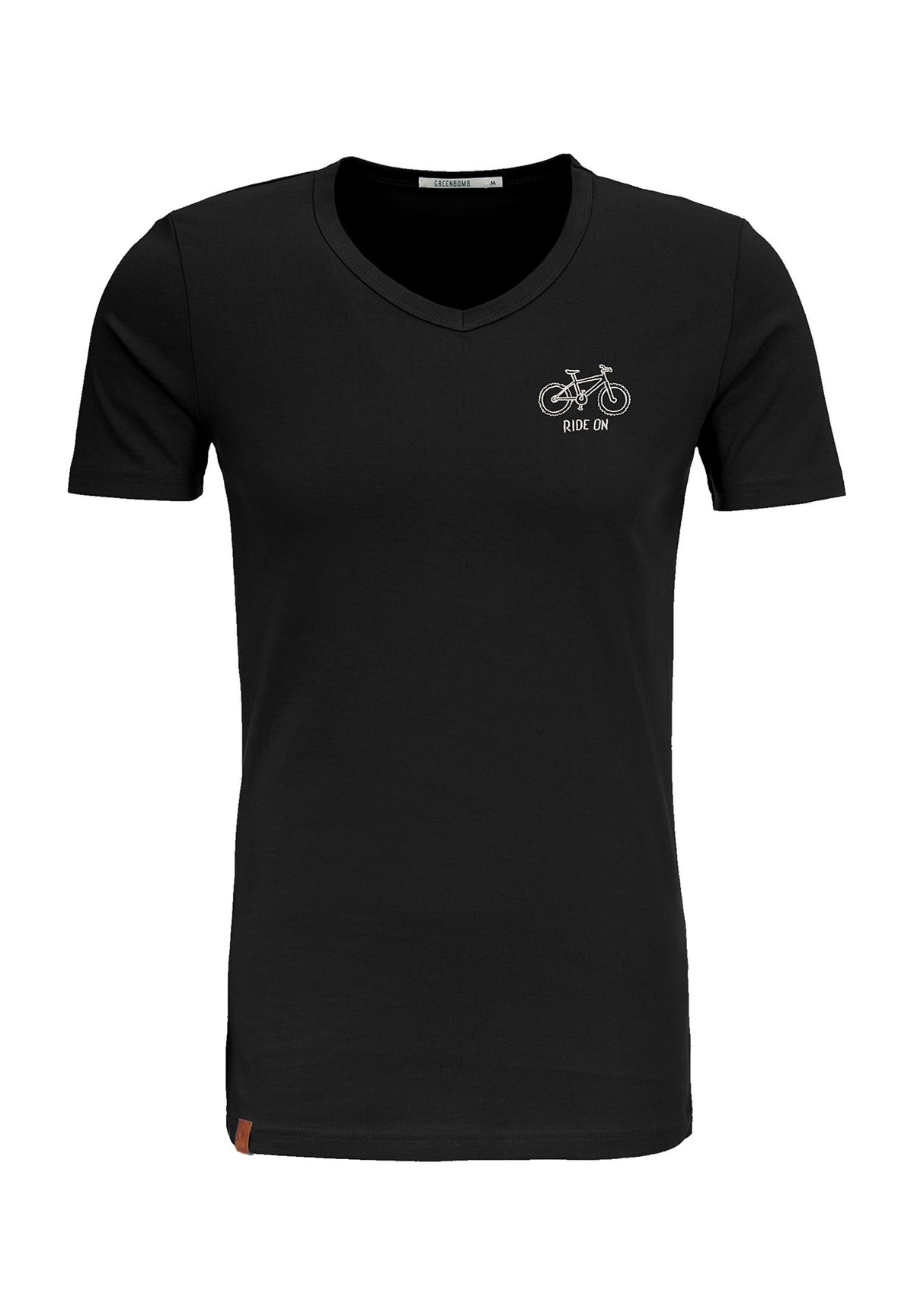 Black: Lässiges T-Shirt aus Bio-Baumwolle für Herren [6758]