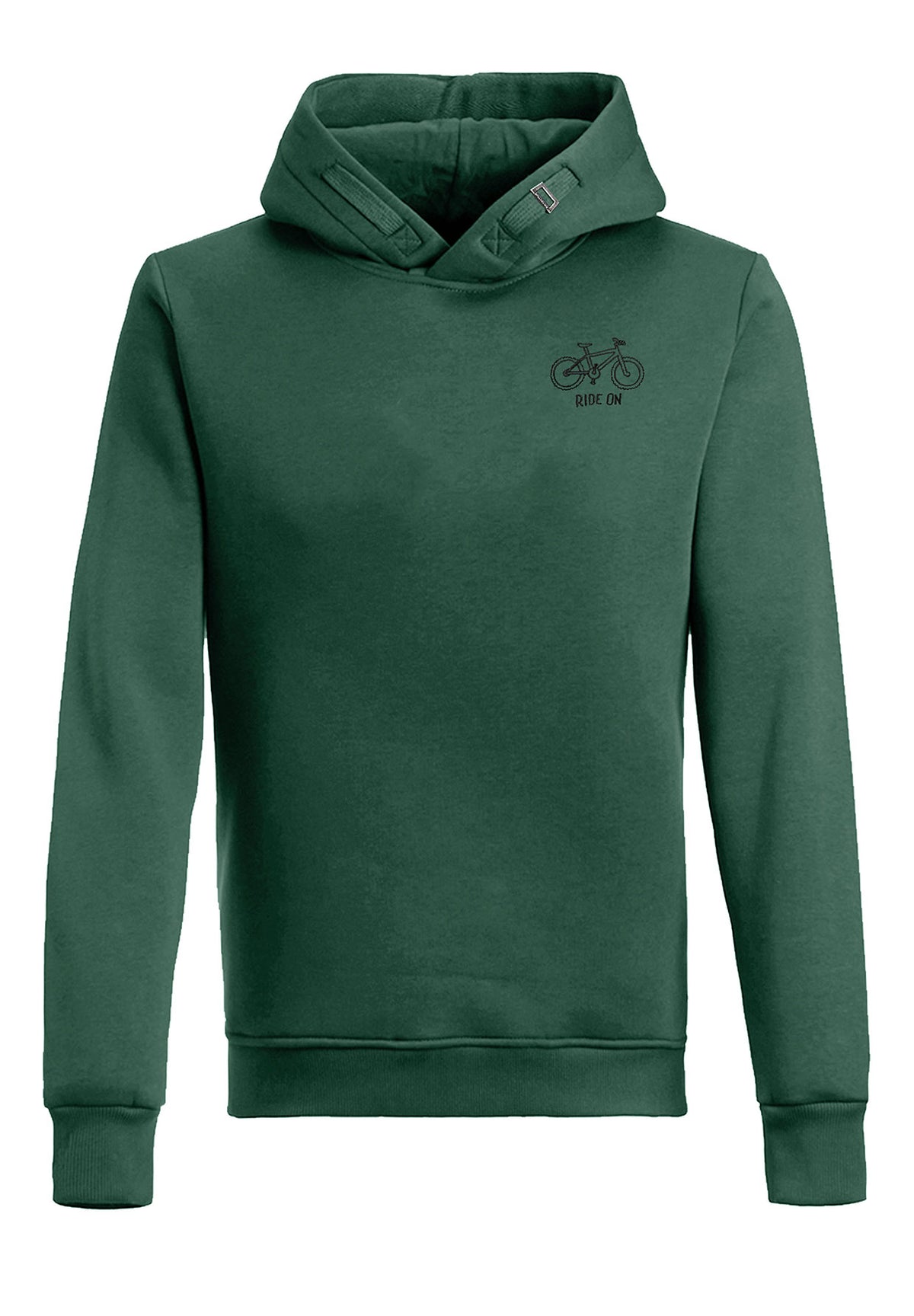 Bottle Green: Kuschliger Hoodie aus Bio-Baumwolle für Herren [6781]