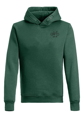 Bottle Green: Kuschliger Hoodie aus Bio-Baumwolle für Herren [6781]