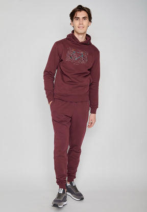 Velvet Rain: Kuschliger Hoodie aus Bio-Baumwolle für Herren [6832]