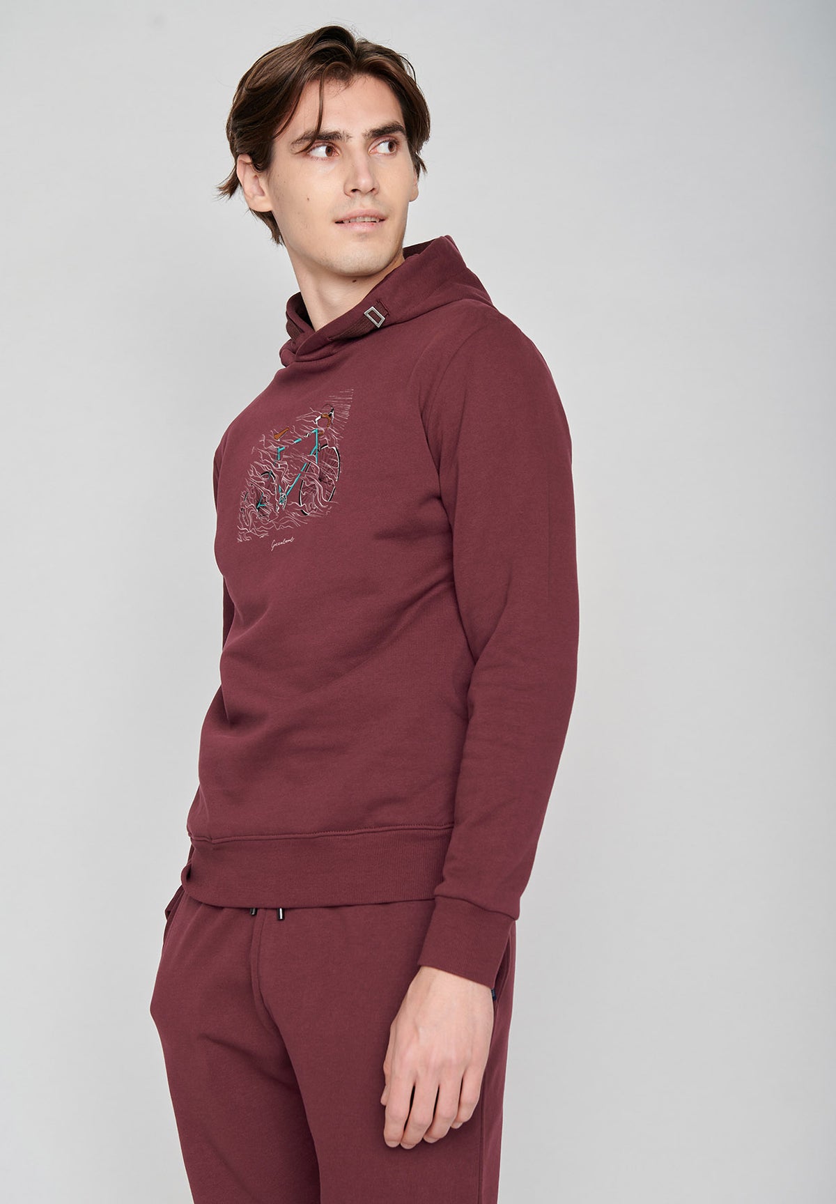 Velvet Rain: Kuschliger Hoodie aus Bio-Baumwolle für Herren [6833]