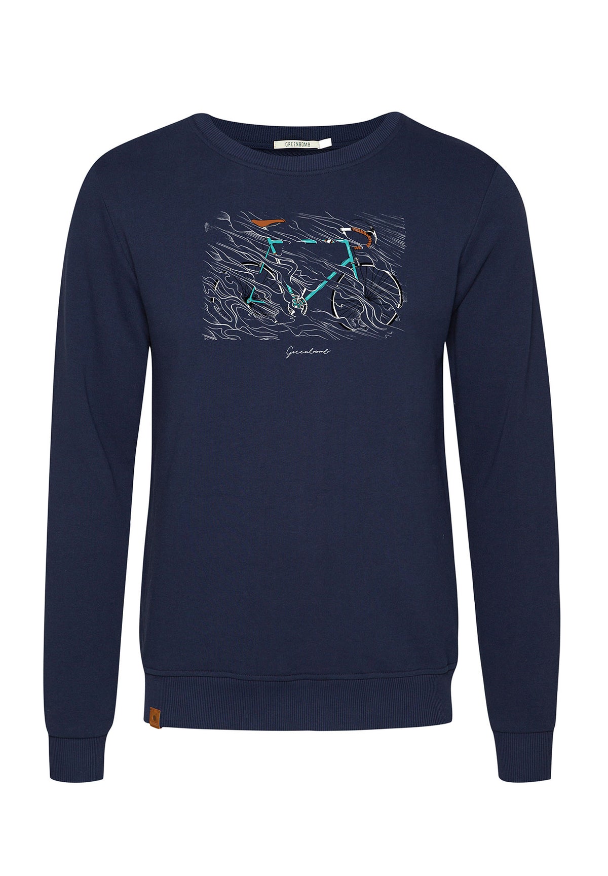 Navy: Gemütliches Sweatshirt aus Bio-Baumwolle für Herren [6839]