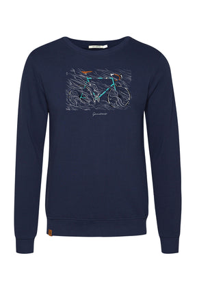 Navy: Gemütliches Sweatshirt aus Bio-Baumwolle für Herren [6839]