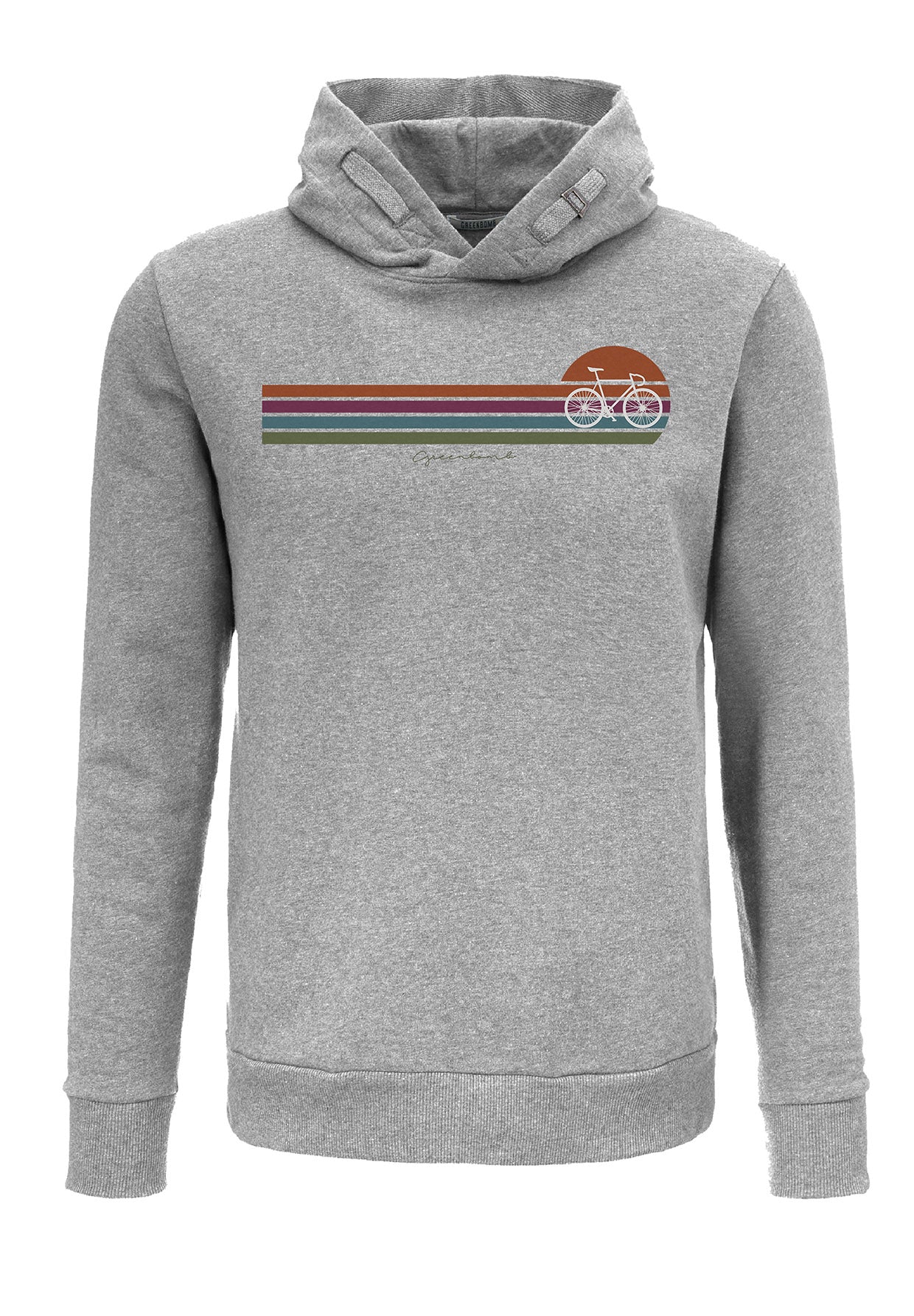 Heather Grey: Kuschliger Hoodie aus Bio-Baumwolle für Herren [6862]