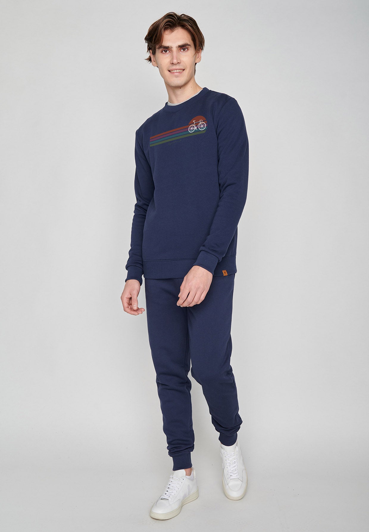 Navy: Gemütliches Sweatshirt aus Bio-Baumwolle für Herren [6869]