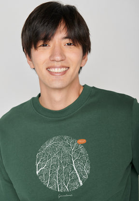 Bottle Green: Gemütliches Sweatshirt aus Bio-Baumwolle für Herren [6897]