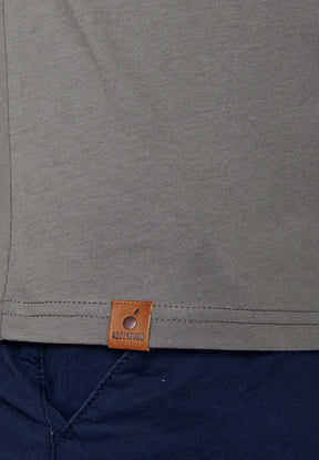 Shadow Grey: Lässiges T-Shirt aus Bio-Baumwolle für Herren [6917]