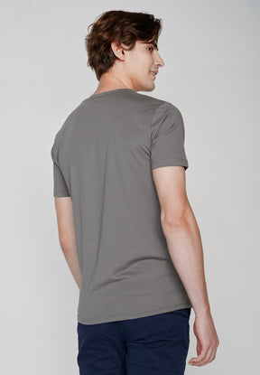 Shadow Grey: Lässiges T-Shirt aus Bio-Baumwolle für Herren [6918]
