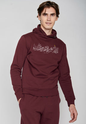 Velvet Rain: Kuschliger Hoodie aus Bio-Baumwolle für Herren [6921]