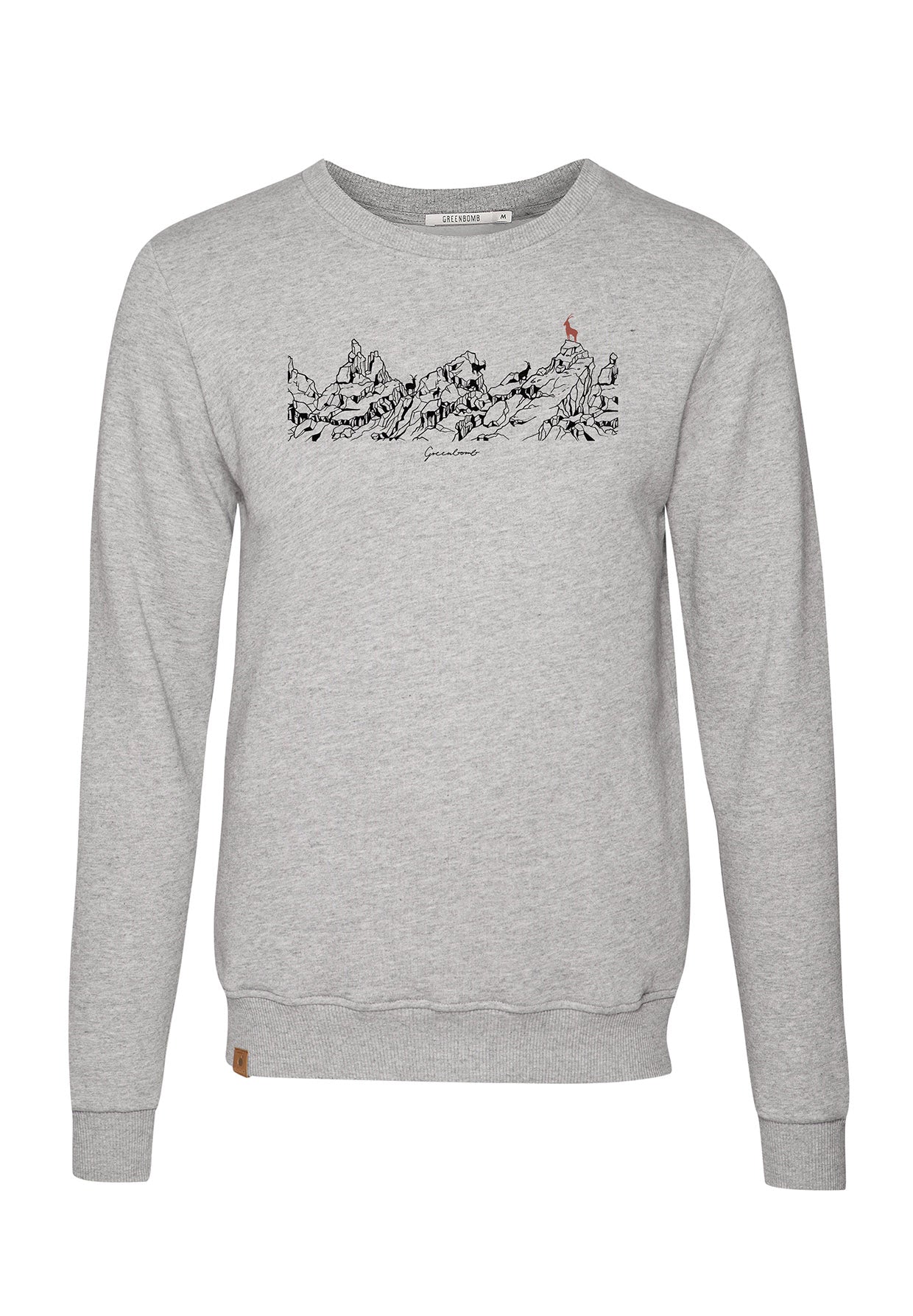 Heather Grey: Gemütliches Sweatshirt aus Bio-Baumwolle für Herren [6924]