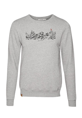 Heather Grey: Gemütliches Sweatshirt aus Bio-Baumwolle für Herren [6924]