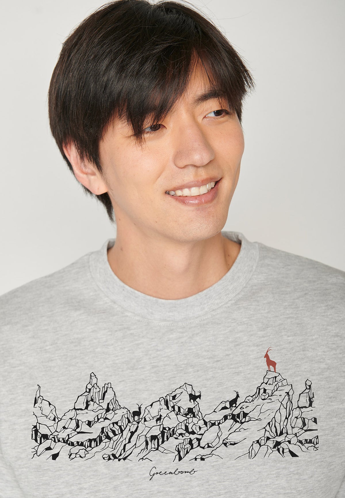 Heather Grey: Gemütliches Sweatshirt aus Bio-Baumwolle für Herren [6926]