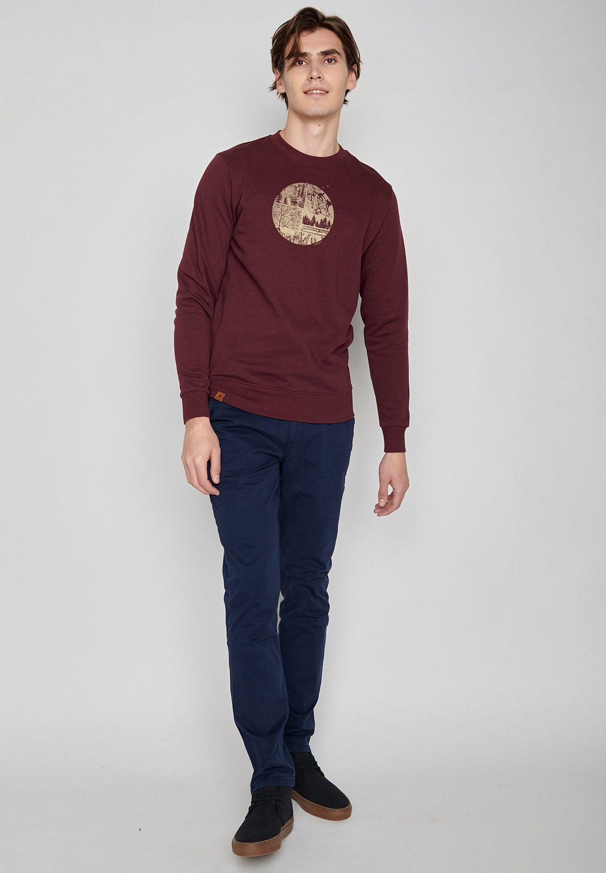 Velvet Rain: Gemütliches Sweatshirt aus Bio-Baumwolle für Herren [6977]