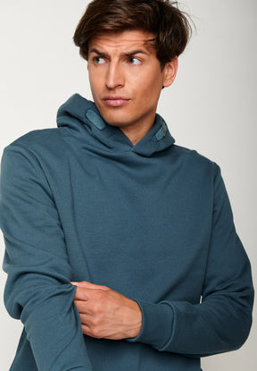 Blauer Kuschliger Hoodie aus Bio-Baumwolle für Herren (33)