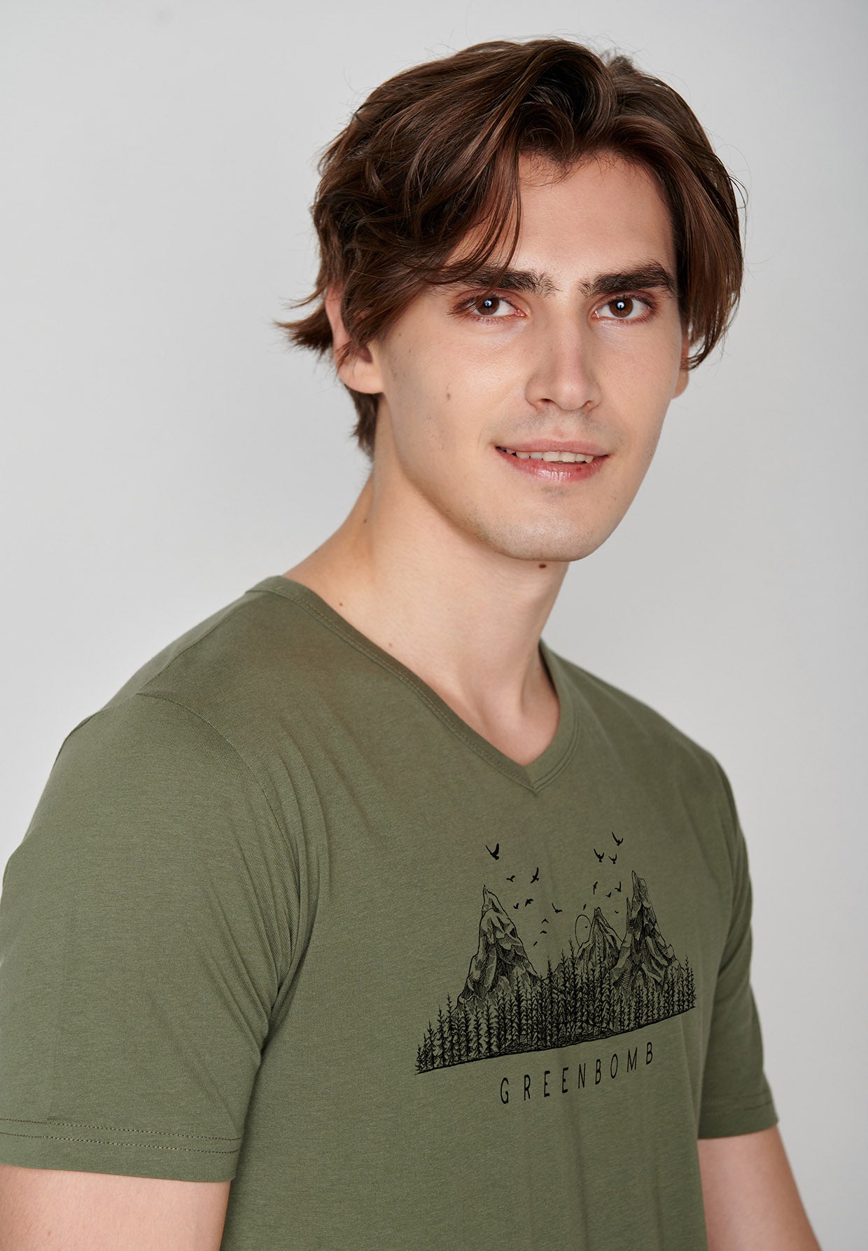 Dirty Olive: Lässiges T-Shirt aus Bio-Baumwolle für Herren [6992]