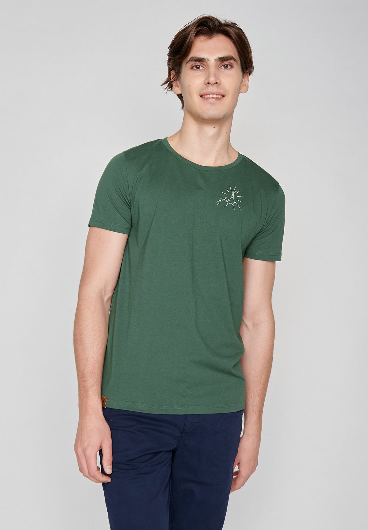 Bottle Green: Sportliches T-Shirt aus Bio-Baumwolle für Herren [7006]