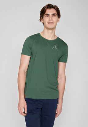 Bottle Green: Sportliches T-Shirt aus Bio-Baumwolle für Herren [7006]