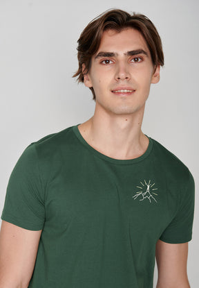 Bottle Green: Sportliches T-Shirt aus Bio-Baumwolle für Herren [7007]