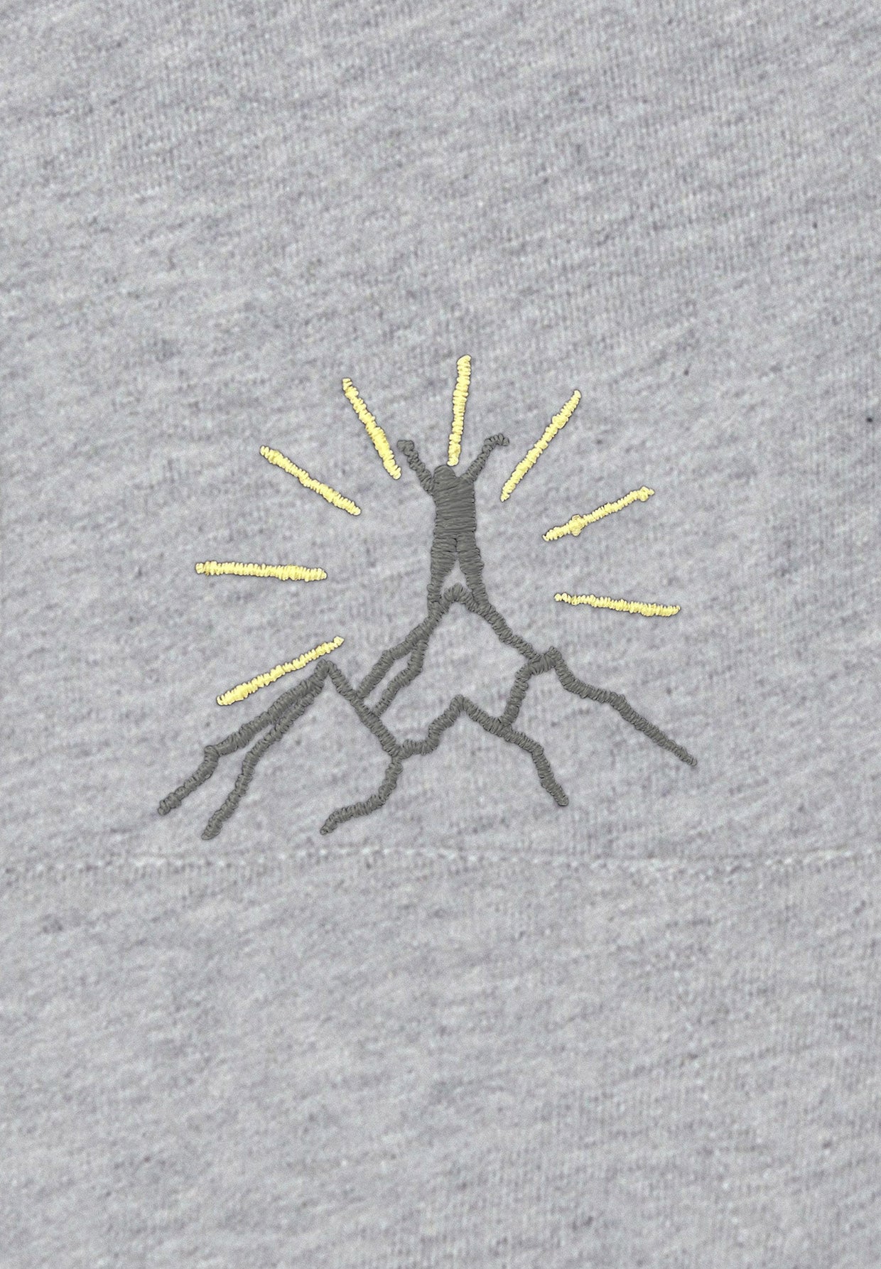 Heather Grey: Entspannte Zipjacke aus Bio-Baumwolle für Herren [7030]