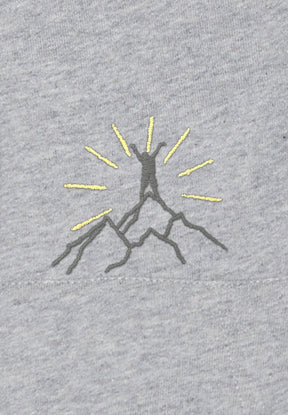 Heather Grey: Entspannte Zipjacke aus Bio-Baumwolle für Herren [7030]