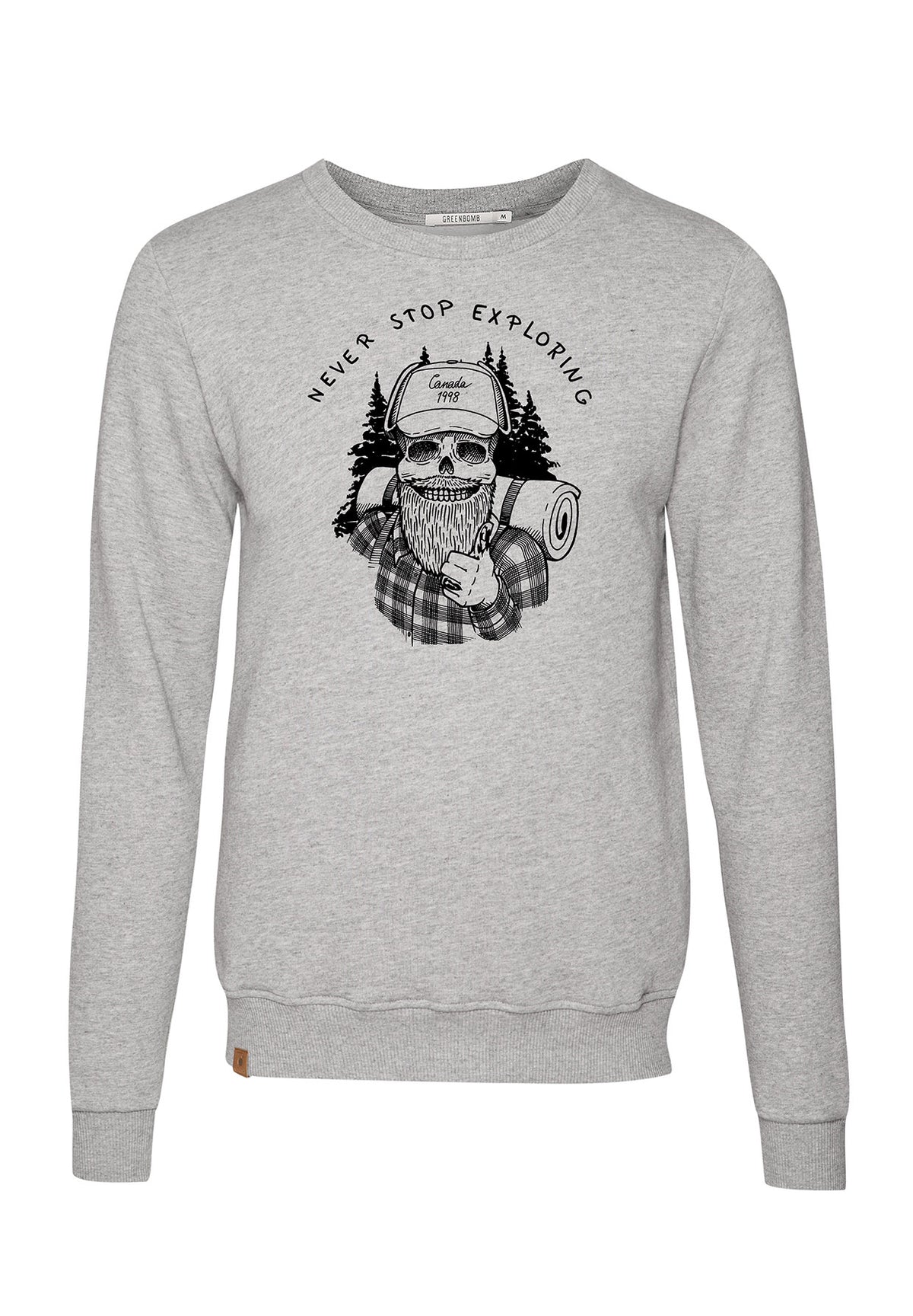 Heather Grey: Gemütliches Sweatshirt aus Bio-Baumwolle für Herren [7066]