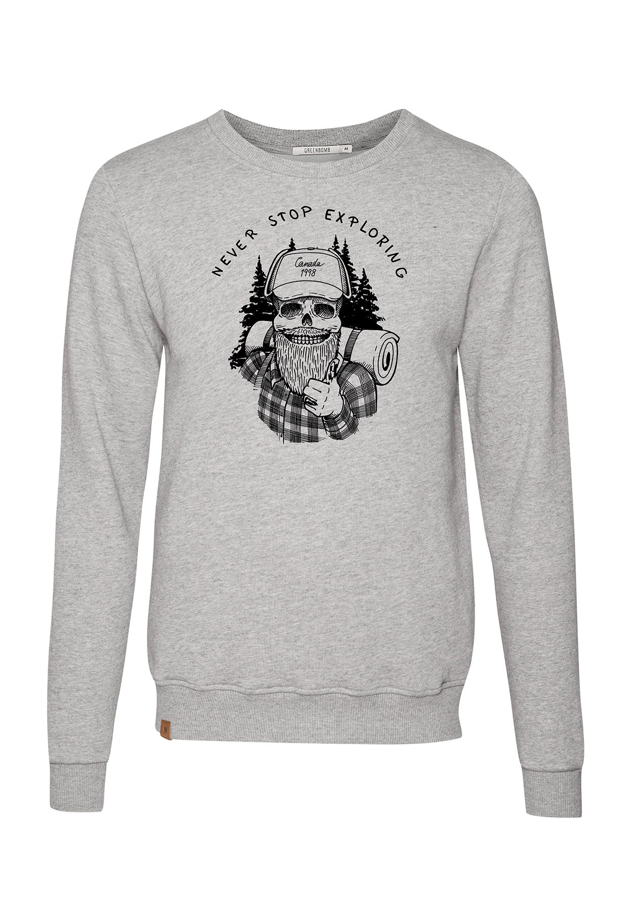 Heather Grey: Gemütliches Sweatshirt aus Bio-Baumwolle für Herren [7066]