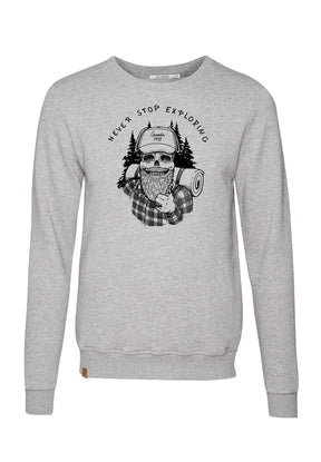 Heather Grey: Gemütliches Sweatshirt aus Bio-Baumwolle für Herren [7066]