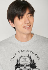 Heather Grey: Gemütliches Sweatshirt aus Bio-Baumwolle für Herren [7070]