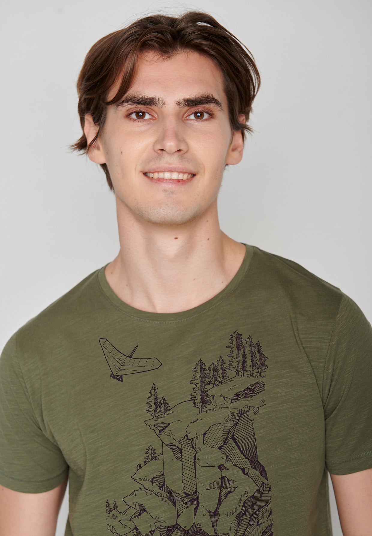 Dirty Olive: Sportliches T-Shirt aus Bio-Baumwolle für Herren [7083]