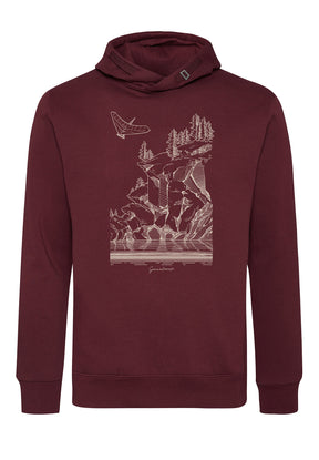 Velvet Rain: Kuschliger Hoodie aus Bio-Baumwolle für Herren [7085]