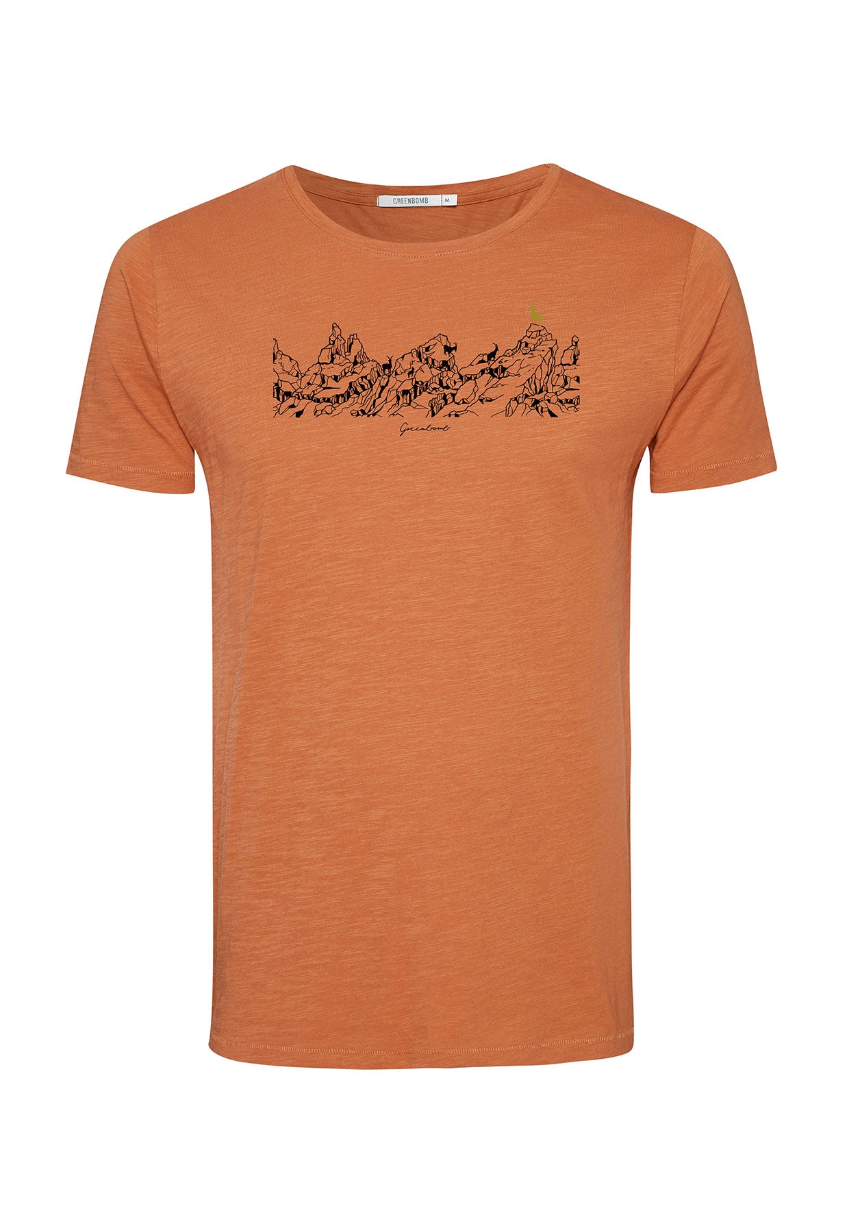 Burned Orange: Sportliches T-Shirt aus Bio-Baumwolle für Herren [7090]