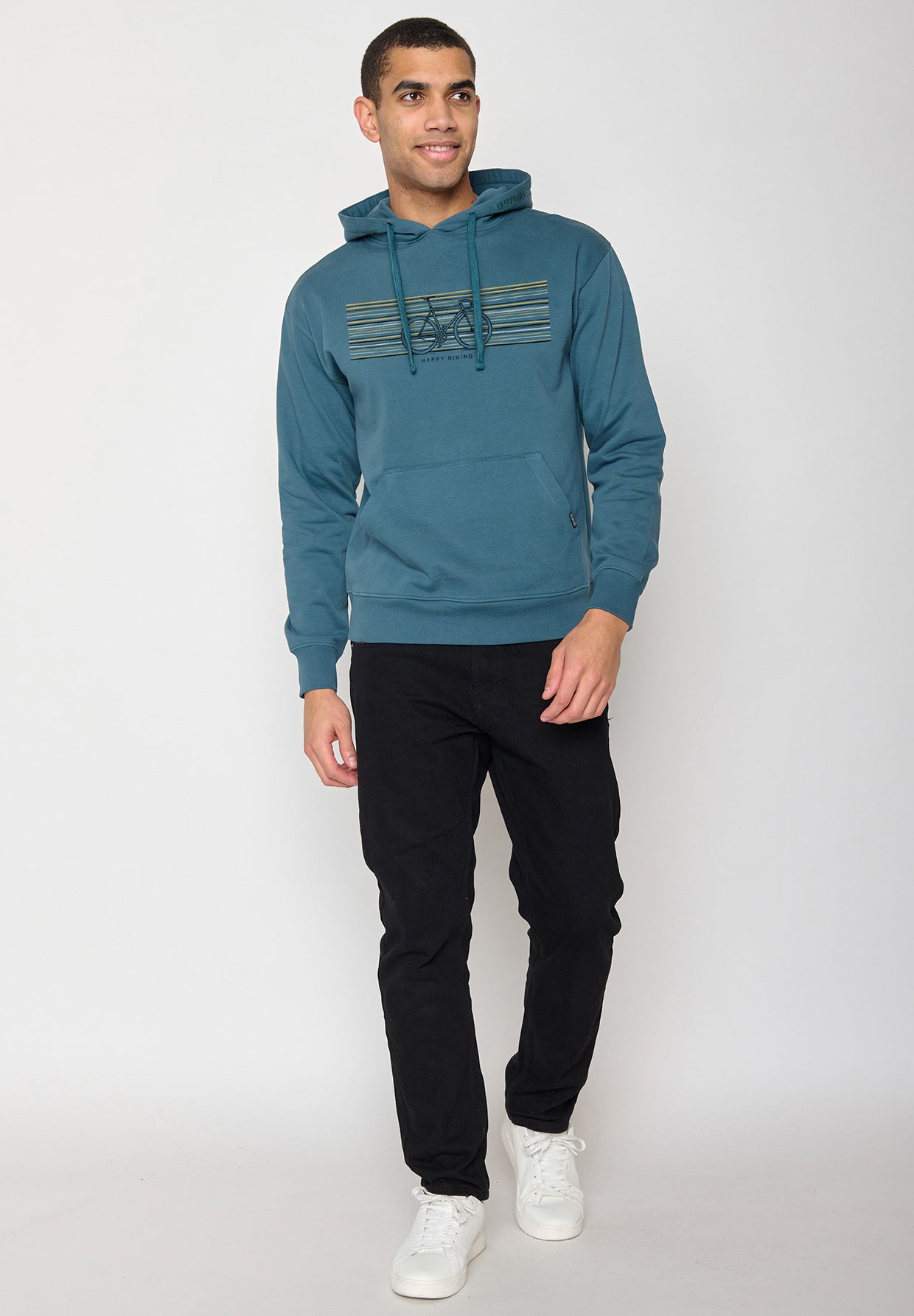 Blauer Gemütlicher Hoodie aus Bio-Baumwolle für Herren (3)