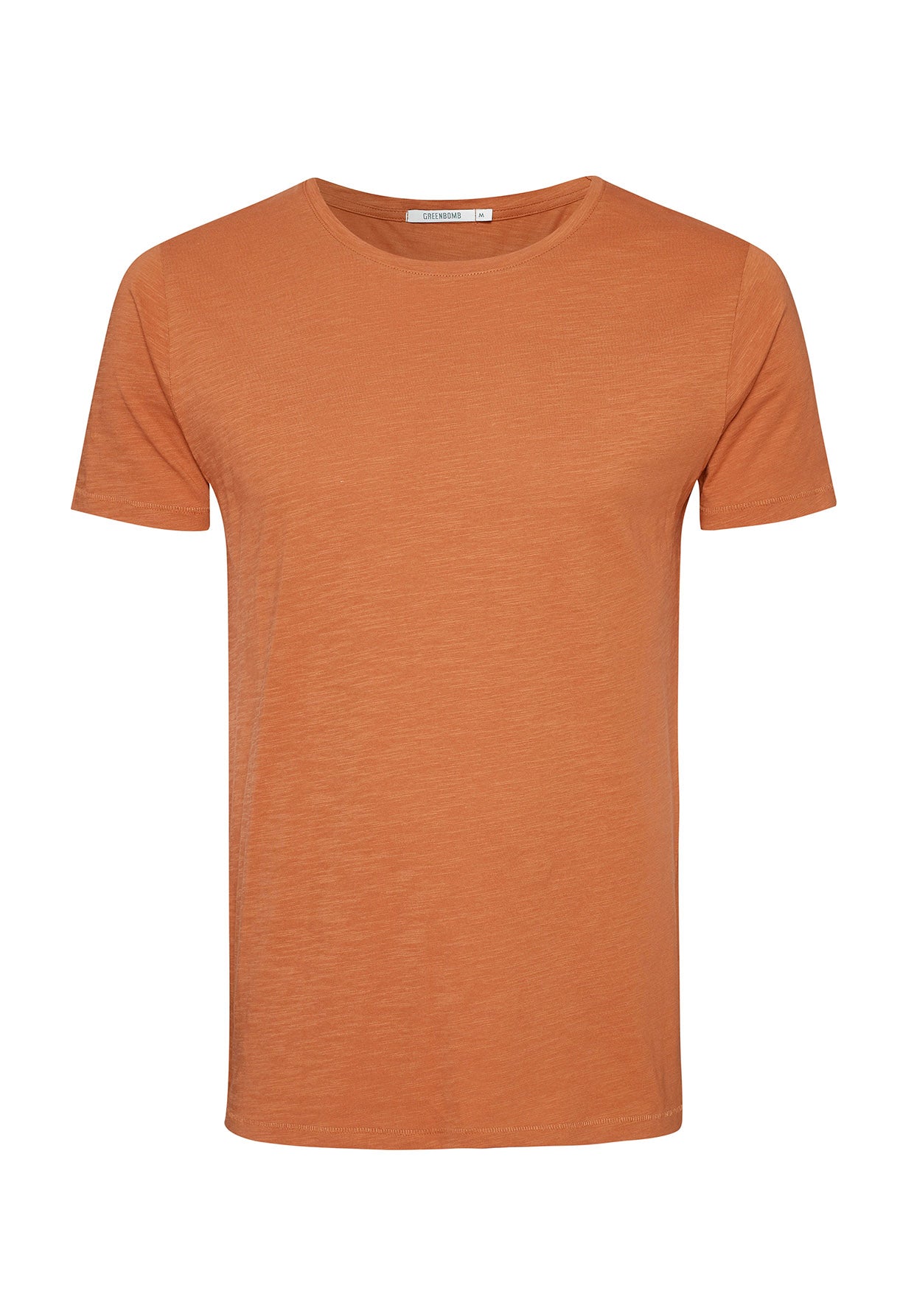 Burned Orange: Lässiges T-Shirt aus Bio-Baumwolle für Herren [7104]