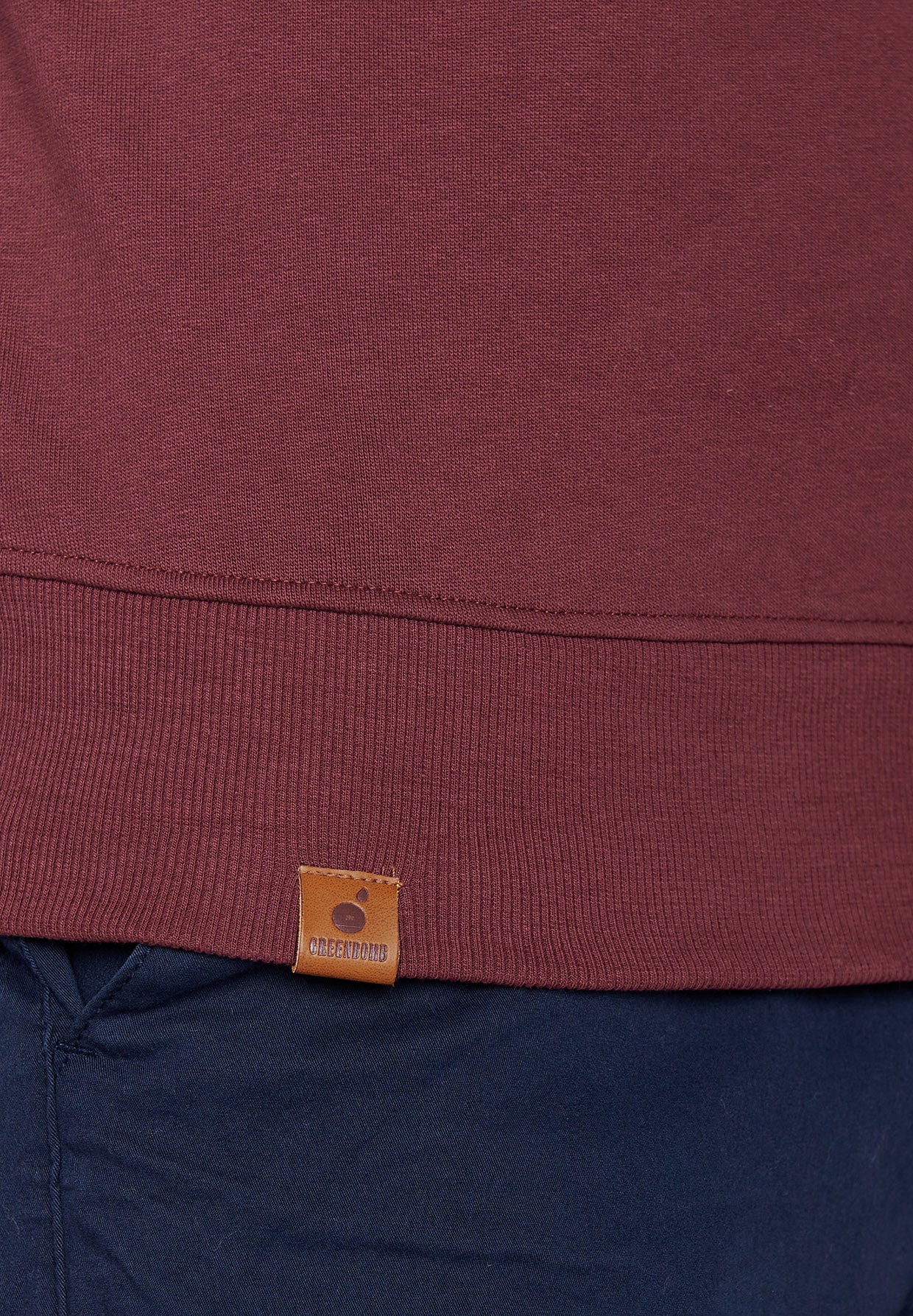 Rot:  Gemütliches Sweatshirt aus Bio-Baumwolle für Herren [7146]