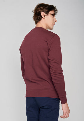 Rot:  Gemütliches Sweatshirt aus Bio-Baumwolle für Herren [7147]