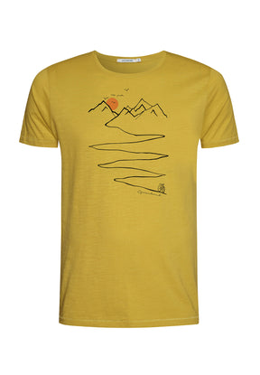 Gelb:  Lässiges T-Shirt aus Bio-Baumwolle für Herren [7168]