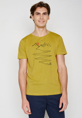 Gelb:  Lässiges T-Shirt aus Bio-Baumwolle für Herren [7170]
