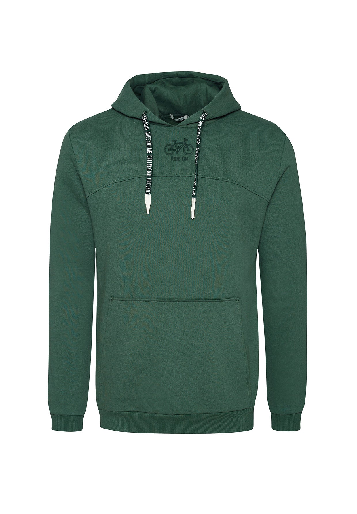 Bottle Green: Lässiger Hoodie aus Bio-Baumwolle für Herren [7173]